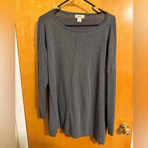 style & co macy’s gray long tunic sweater top